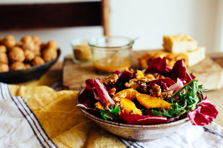 Nuts for Life - Radicchio, beetroot, orange and candied walnut salad